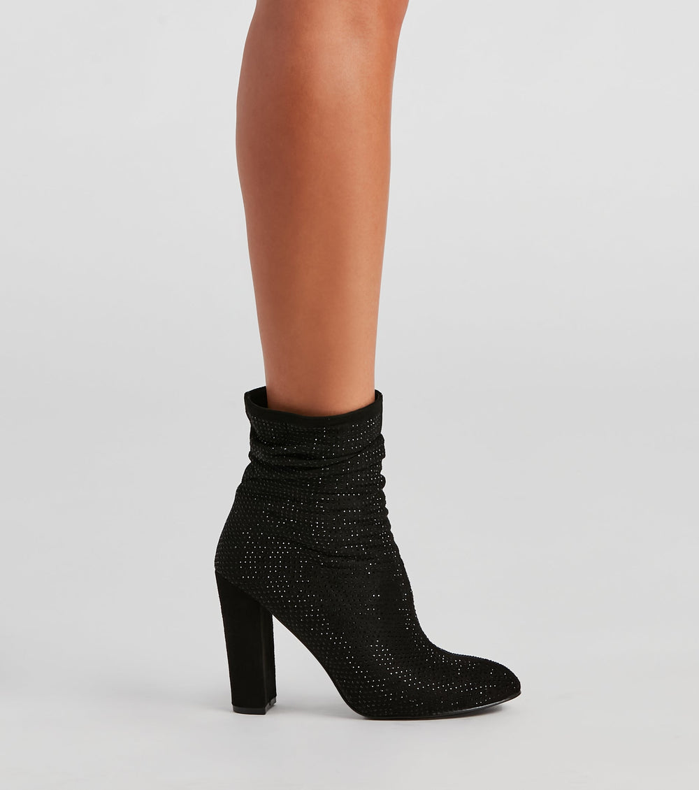 Sparkle Society Rhinestone Booties Newgew