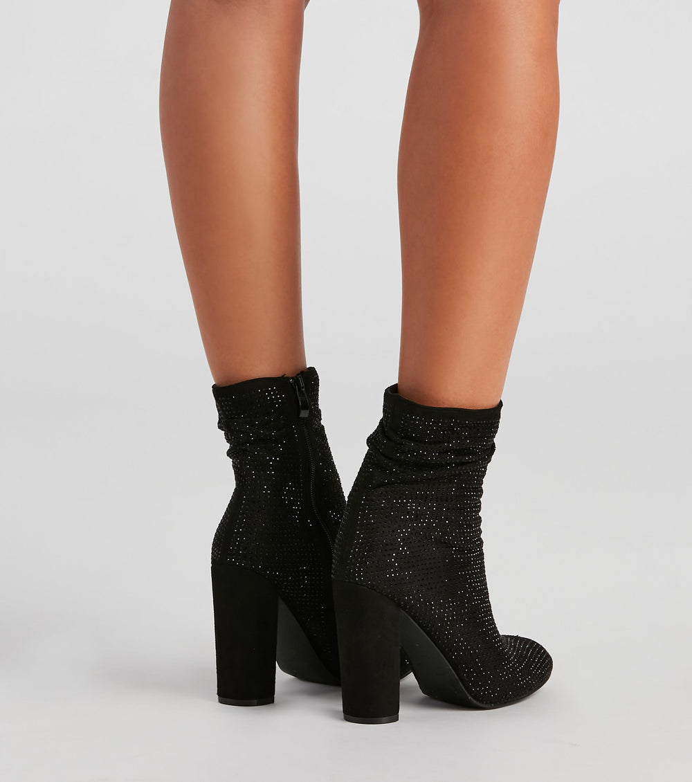 Sparkle Society Rhinestone Booties Newgew