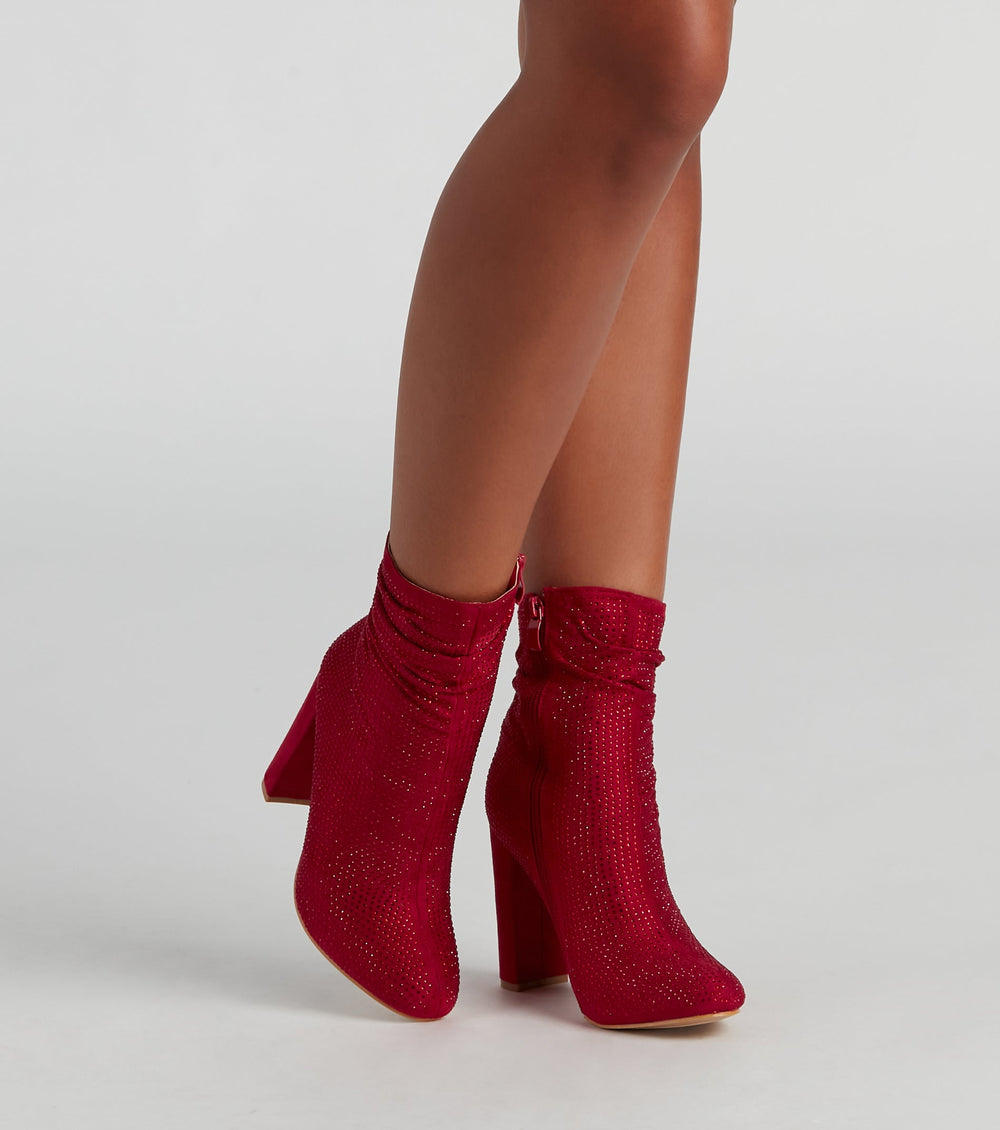 Sparkle Society Rhinestone Booties Newgew