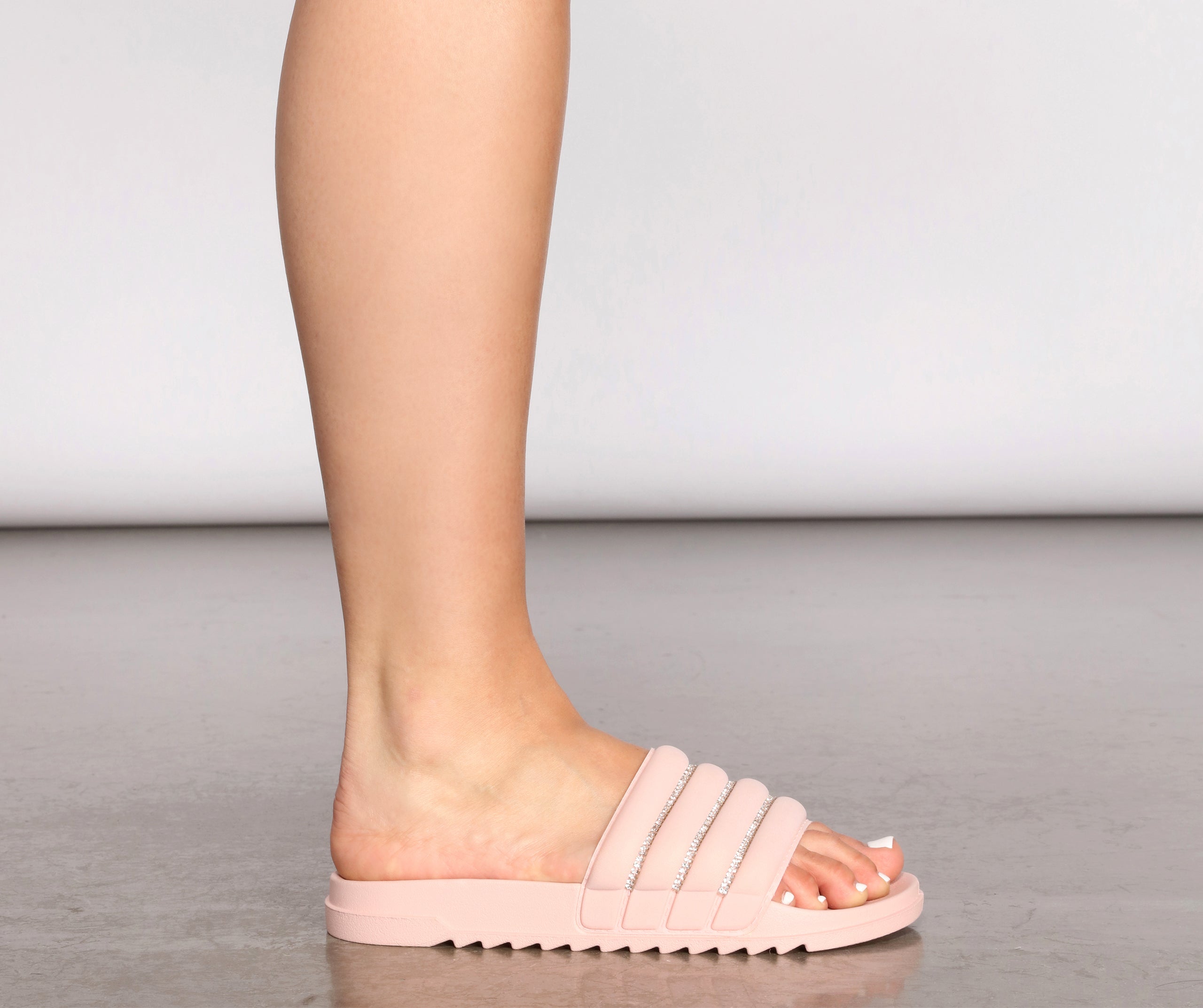 Straight Chillin' Rhinestone Slides Newgew