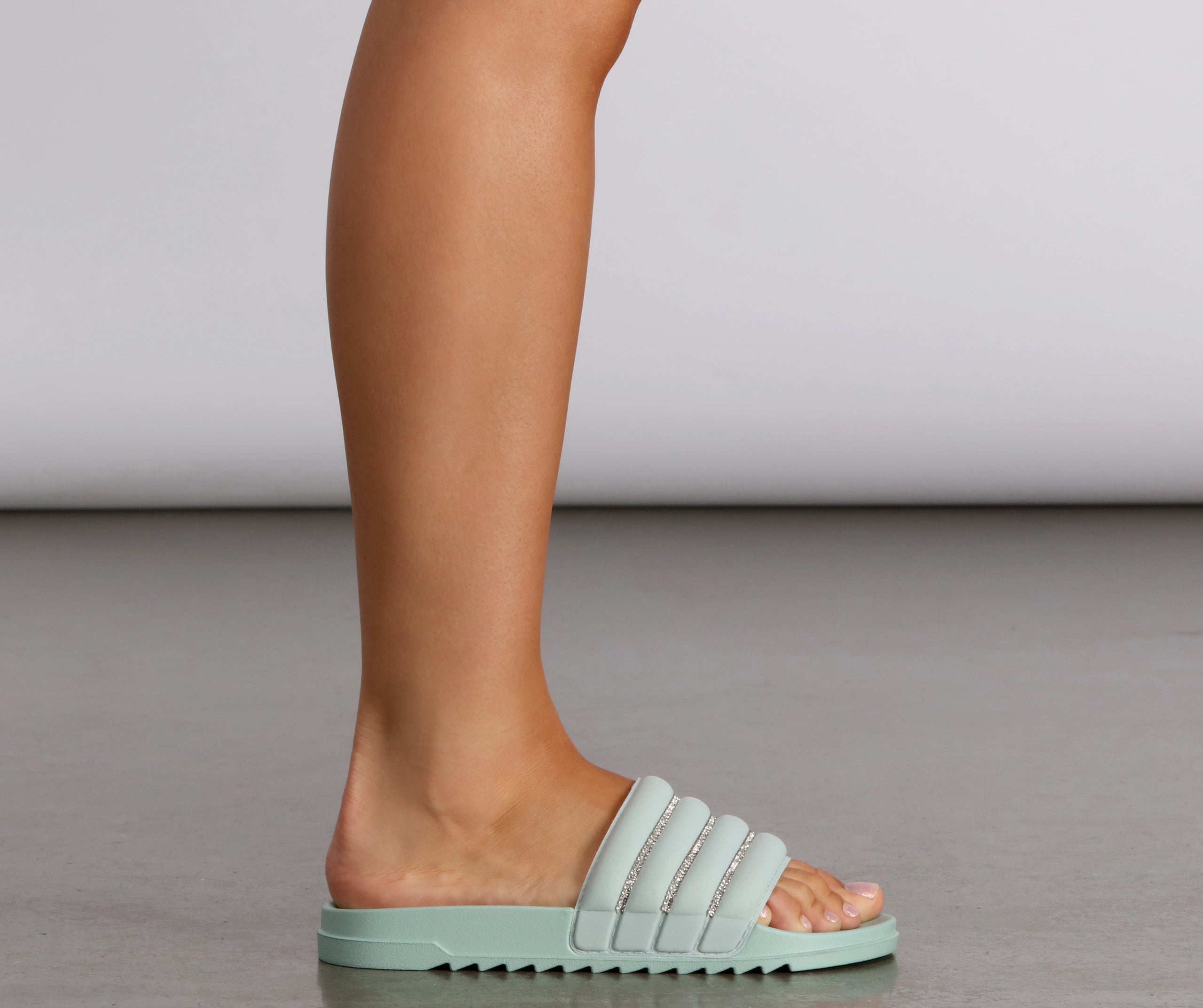 Straight Chillin' Rhinestone Slides Newgew