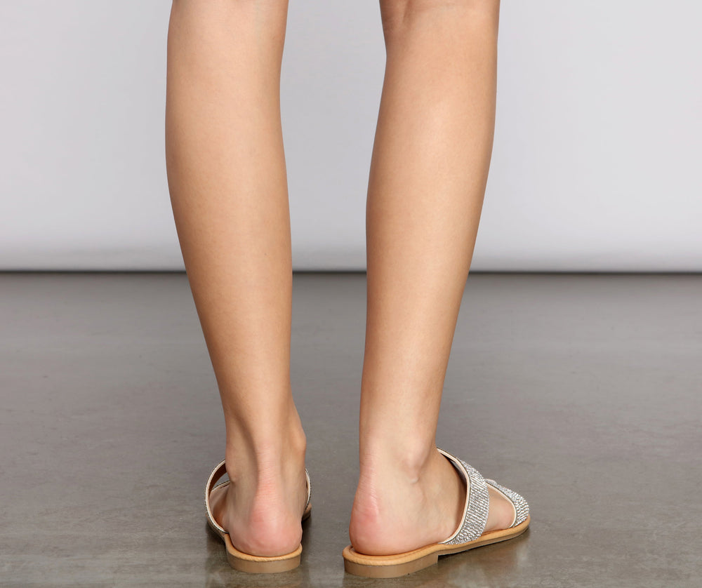 Bring The Sparkle Rhinestone Sandals Newgew