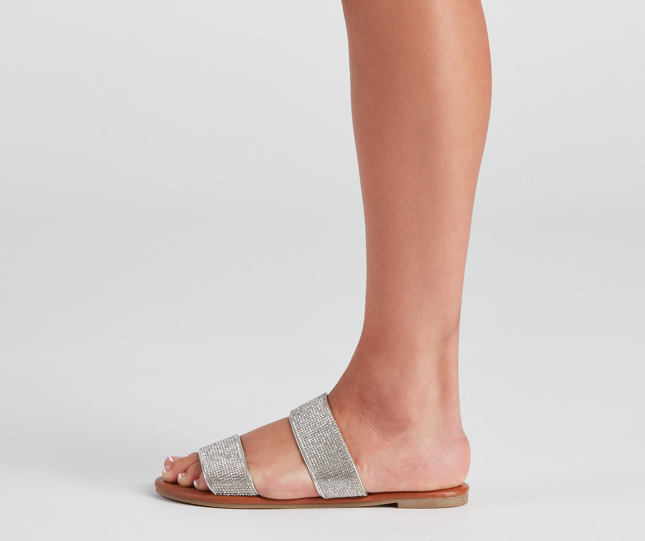 Eyes On Glam Rhinestone Strap Sandals Newgew