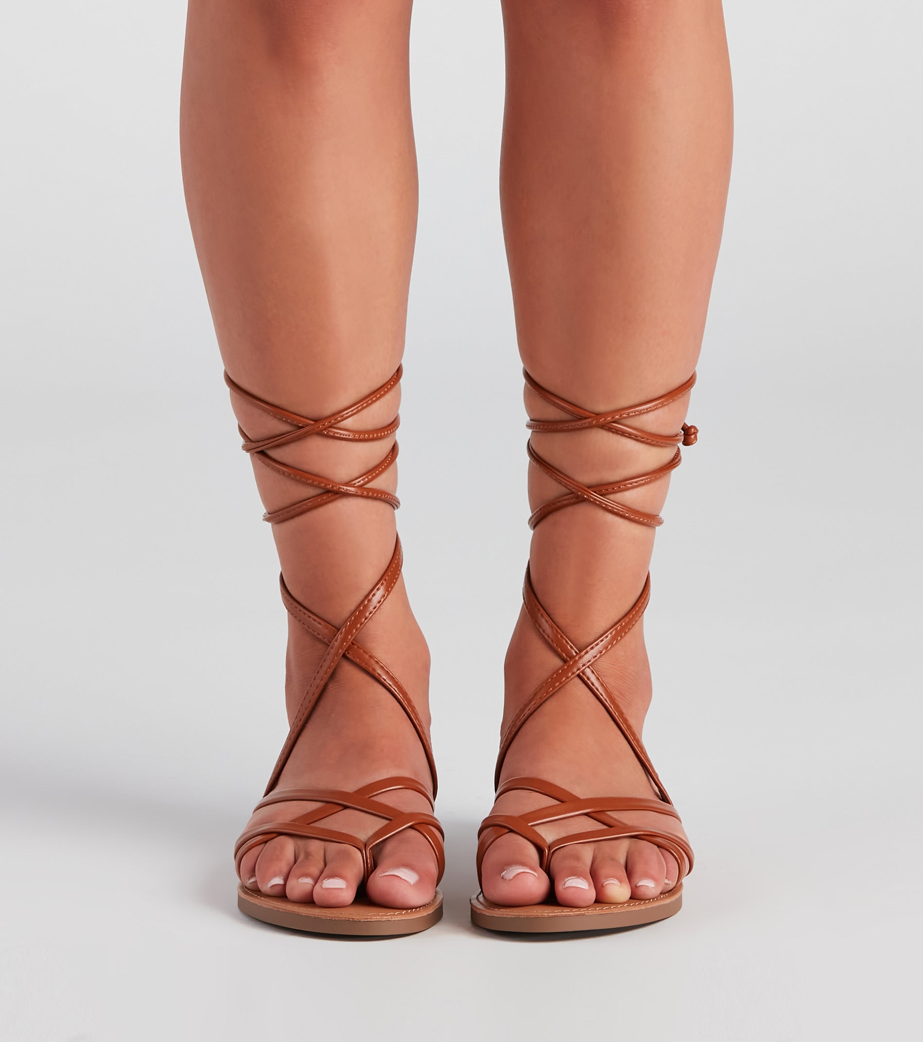 Up My Alley Lace-Up Sandals Newgew