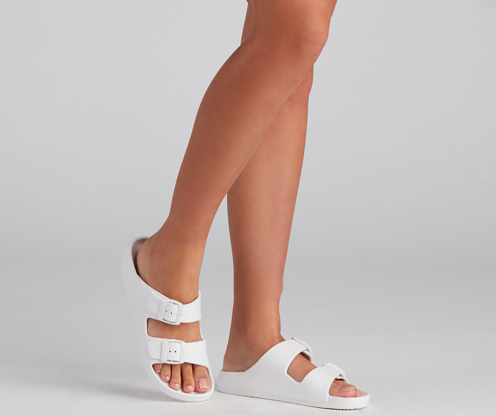 On Trend Double Buckle Sandals Newgew