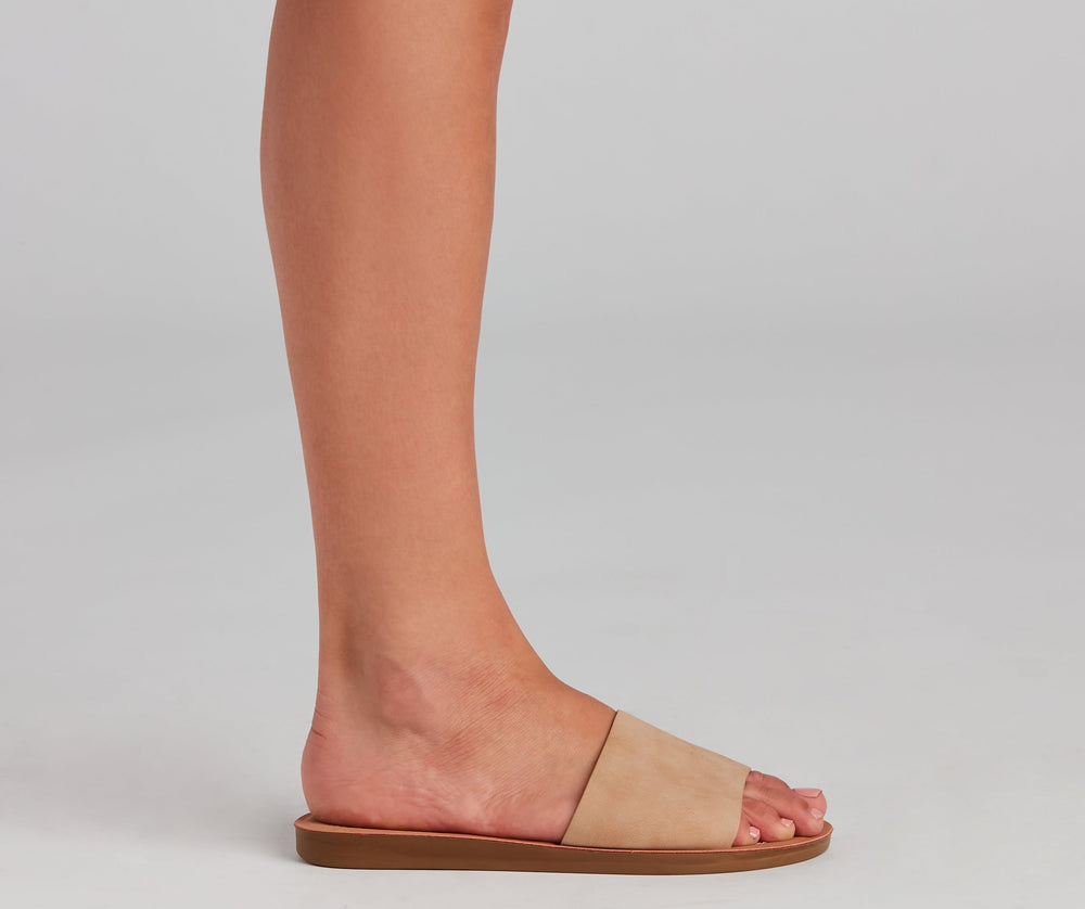 Let It Slide Single Band Sandals Newgew