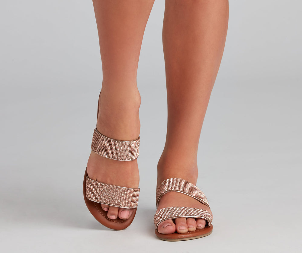 Eyes On Glam Rhinestone Strap Sandals Newgew