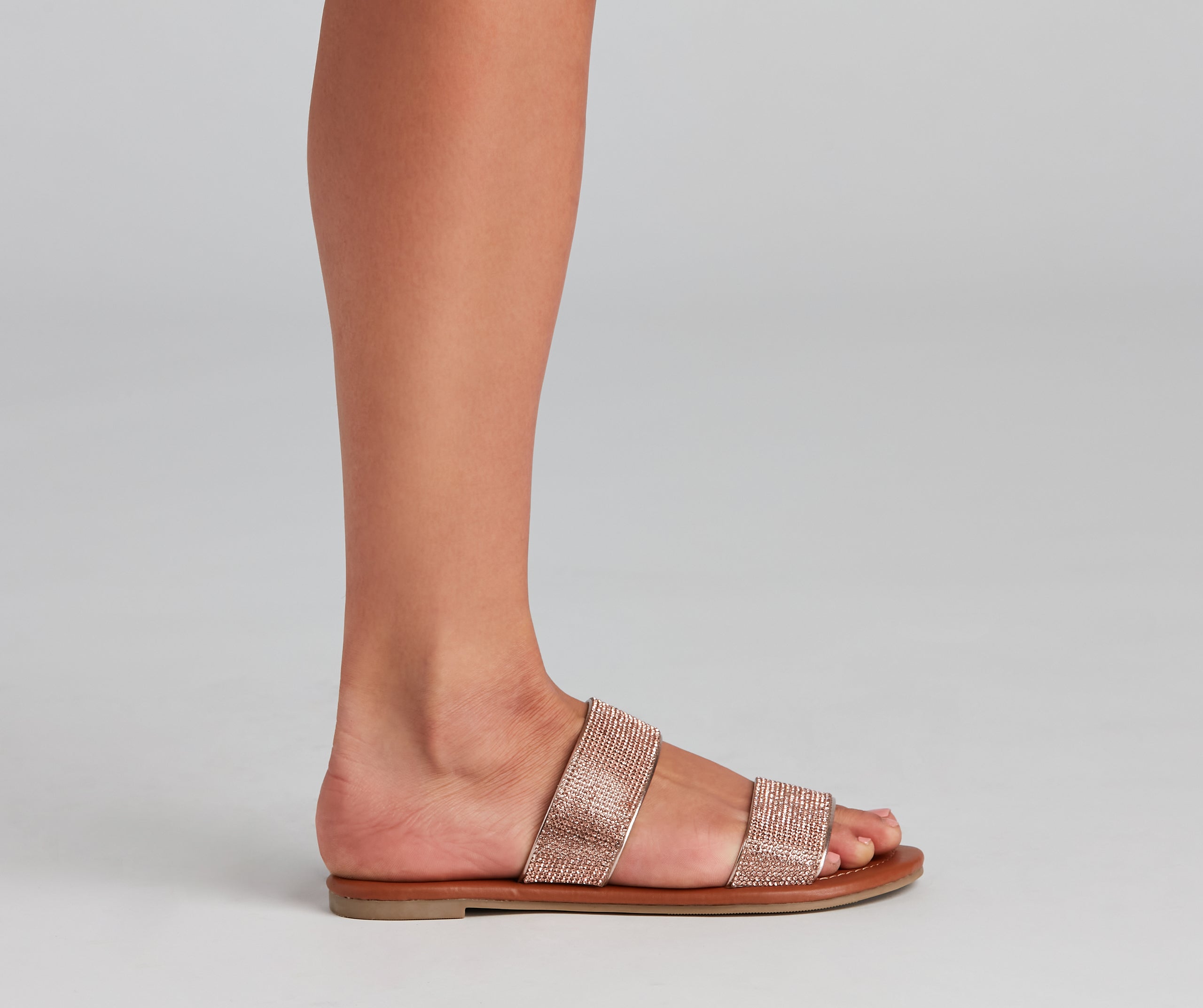 Eyes On Glam Rhinestone Strap Sandals Newgew