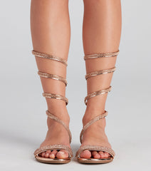 Glam Spiral Rhinestone Sandals Newgew