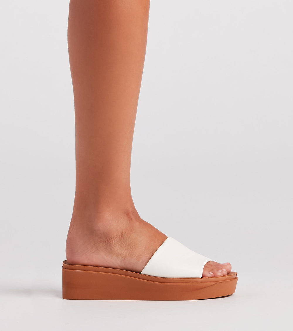 Coastal Babe Slip-On Wedge Sandals Newgew