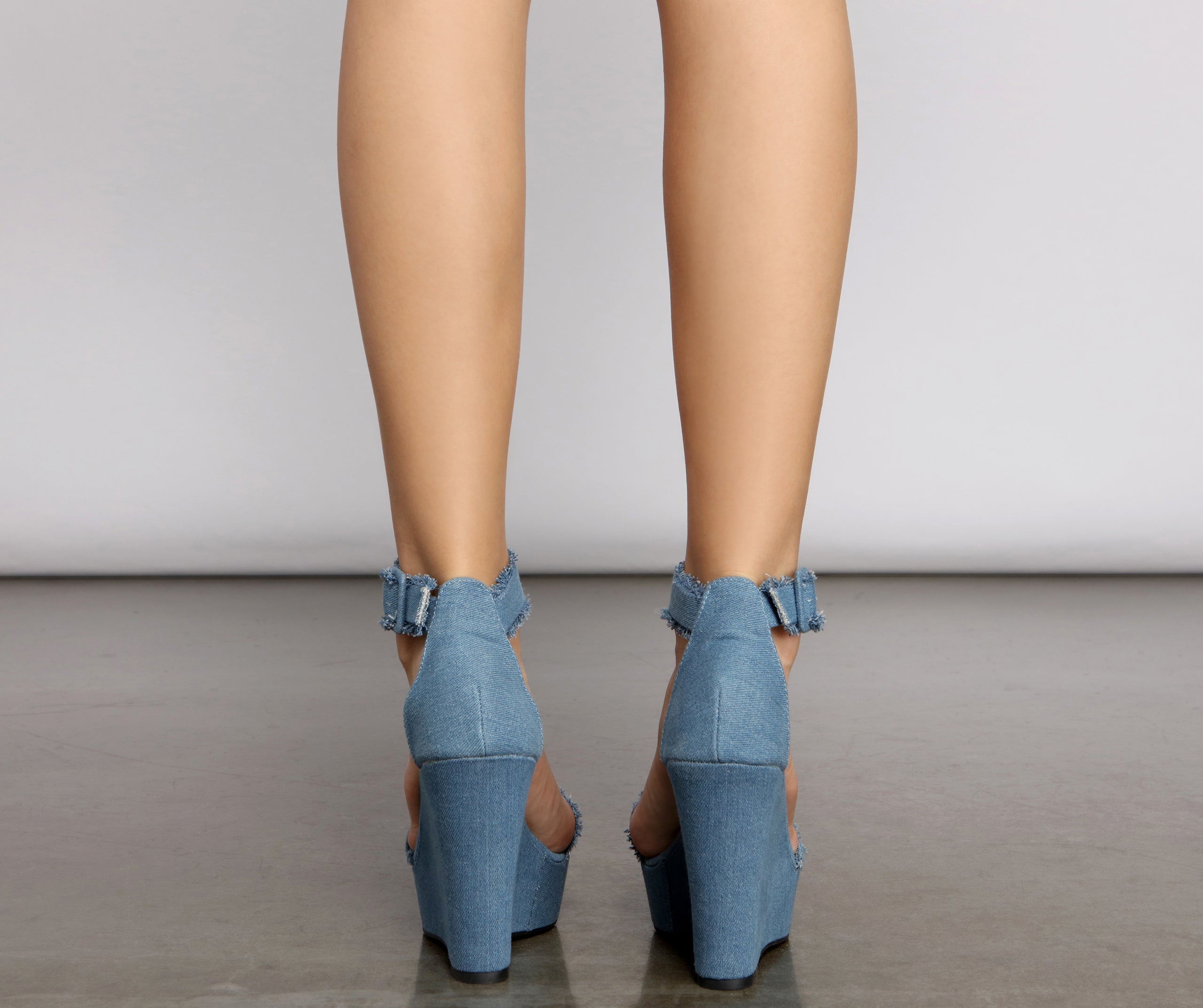 Denim Diva Platform Wedges Newgew