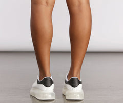 Basic Lace-Up Clear Platform Sneakers Newgew