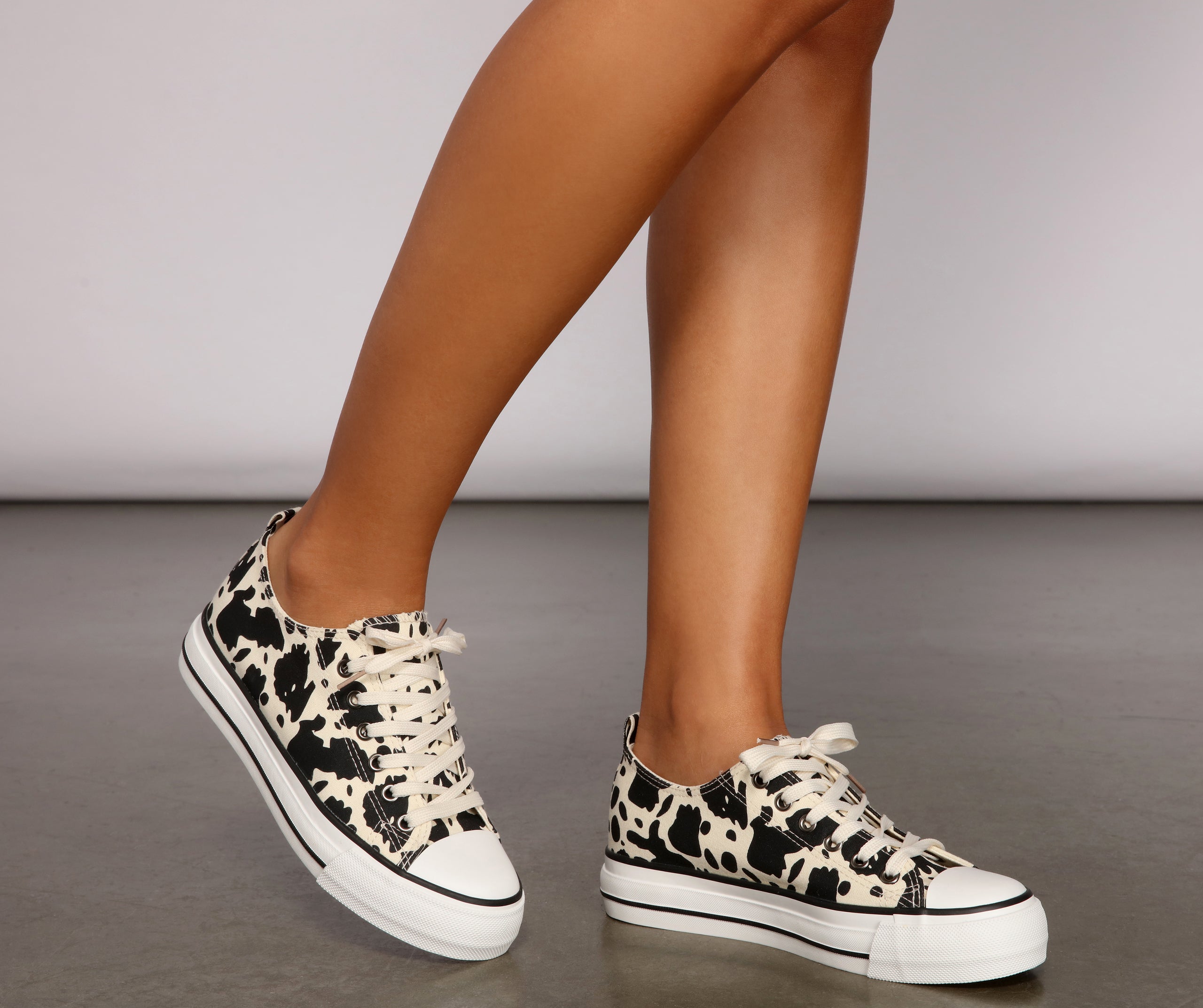 Trendy Cow Print Sneakers Newgew