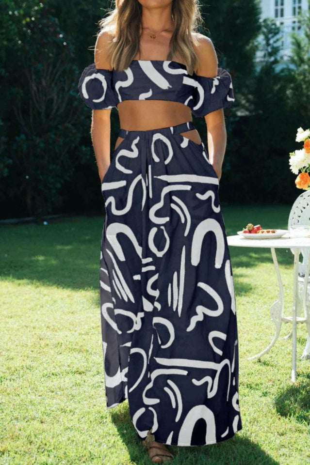 Utopia Crop Tops & Skirt Set Newgew