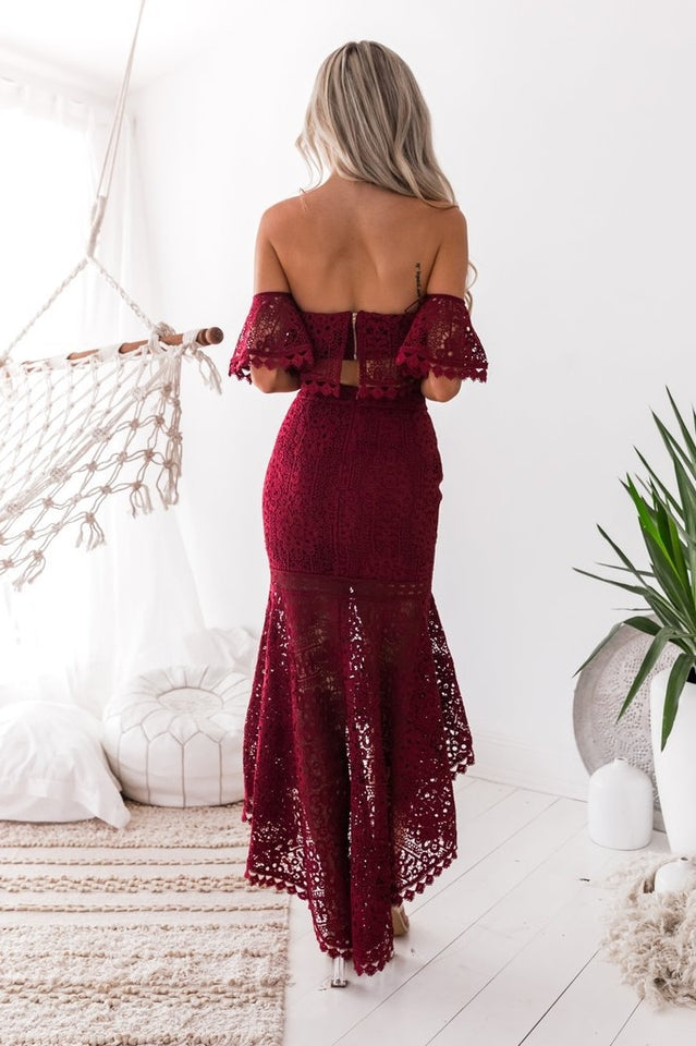 Two Piece Fishtail Lace Dress Newgew