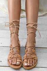 Cross Straps Hollow Gladiator Flat Sandals Newgew