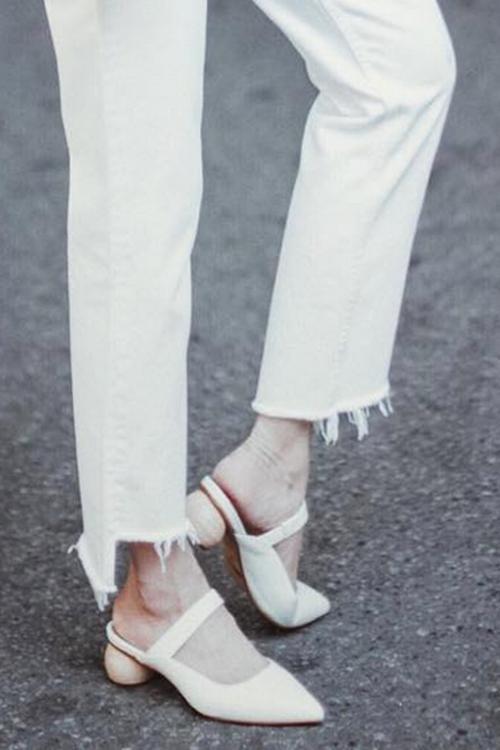 Point Toe Low Heel Mules Newgew