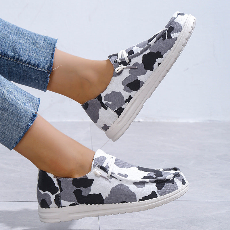 Casual Lace-Up Loafers Canvas Shoes Newgew