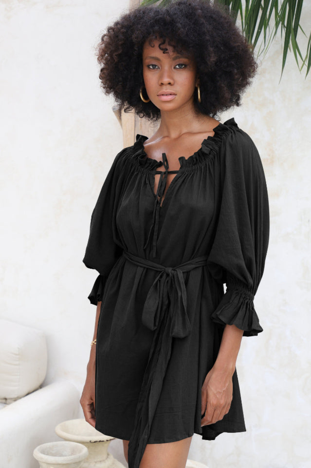 Vacay Off Shoulder Boho Mini Dress Newgew