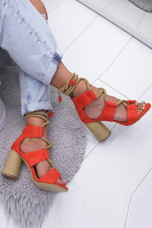 Hemp Rope Lace Up Platform Sandal Newgew