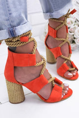 Hemp Rope Lace Up Platform Sandal Newgew