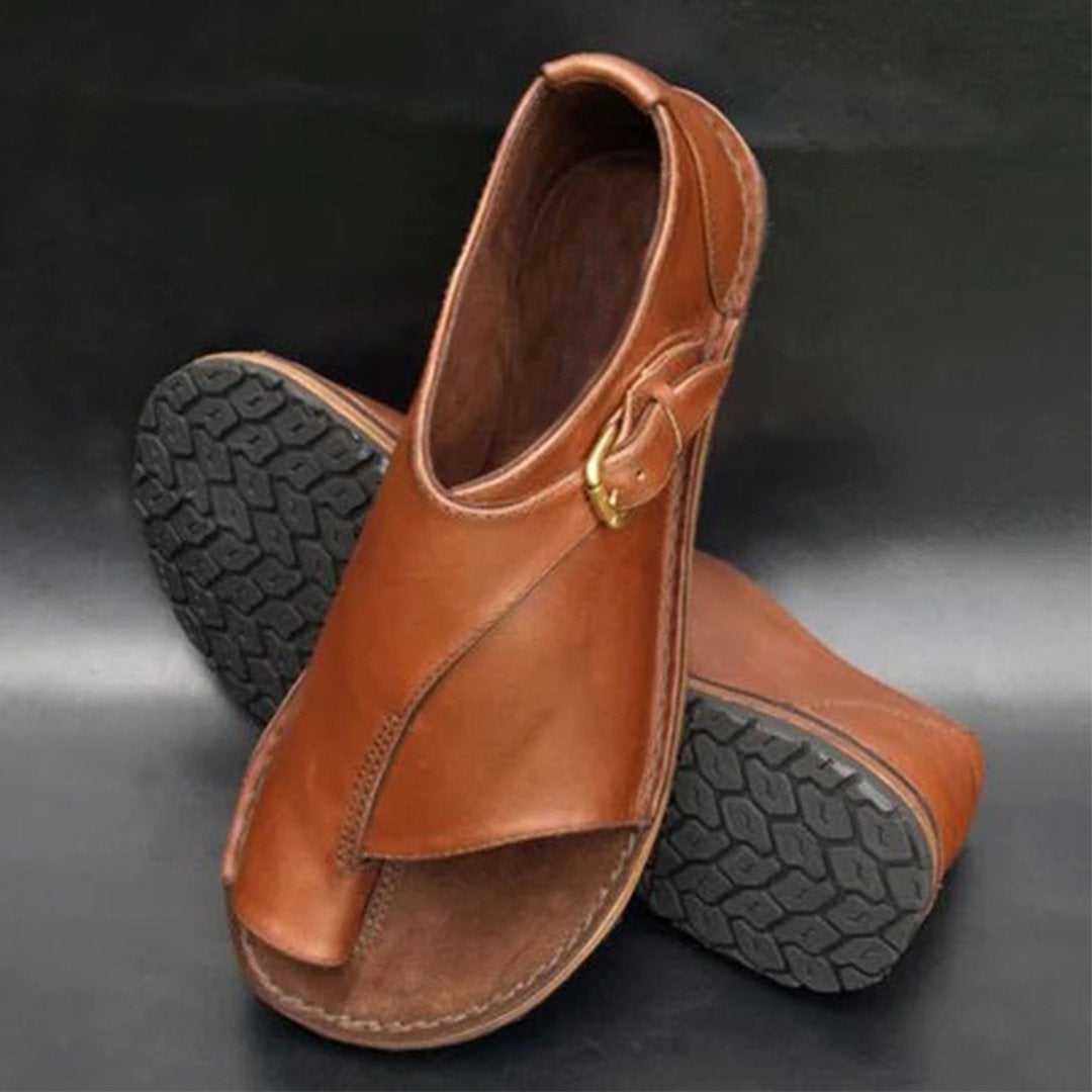 Buckle Strap Flat Heel Sandals Newgew