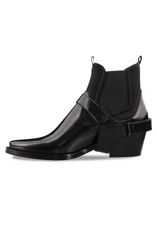 Darci Black Hi Shine Ankle Boots Newgew