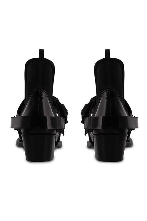 Darci Black Hi Shine Ankle Boots Newgew