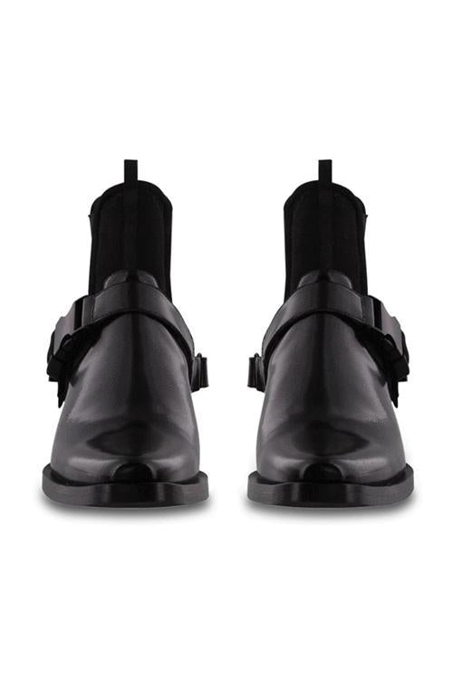 Darci Black Hi Shine Ankle Boots Newgew