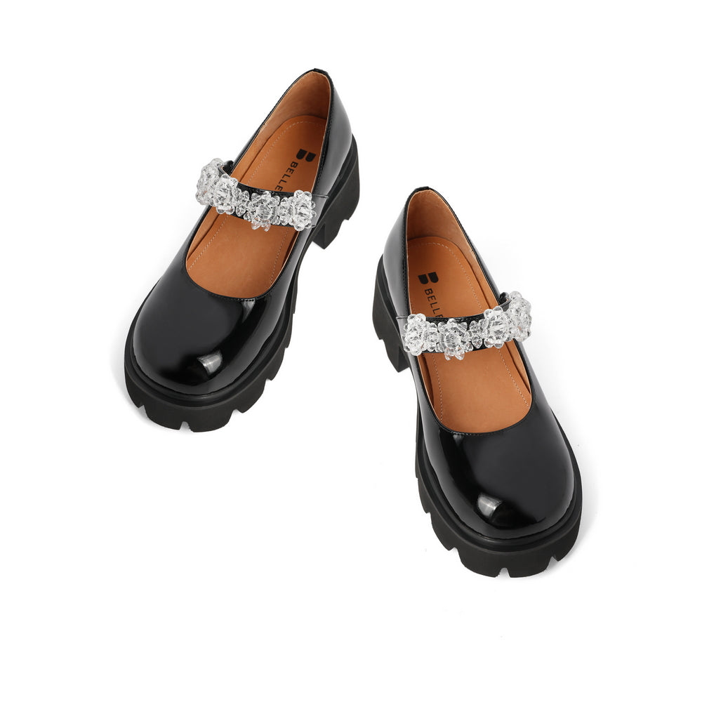 Heeled Crystals Strap Mary Jane Newgew