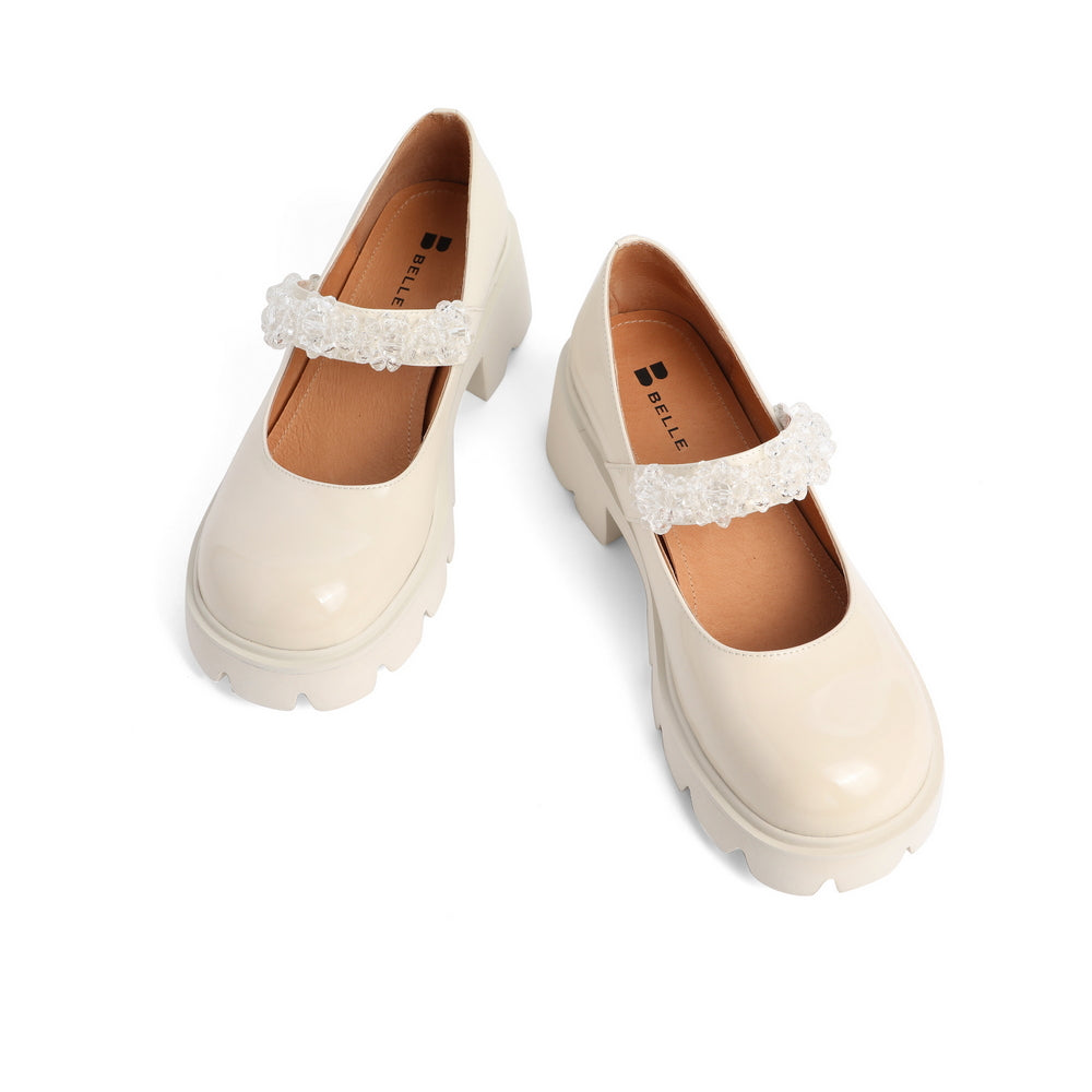 Heeled Crystals Strap Mary Jane Newgew