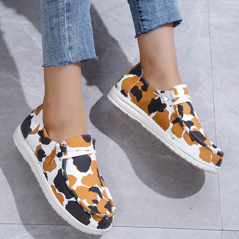 Casual Lace-Up Loafers Canvas Shoes Newgew