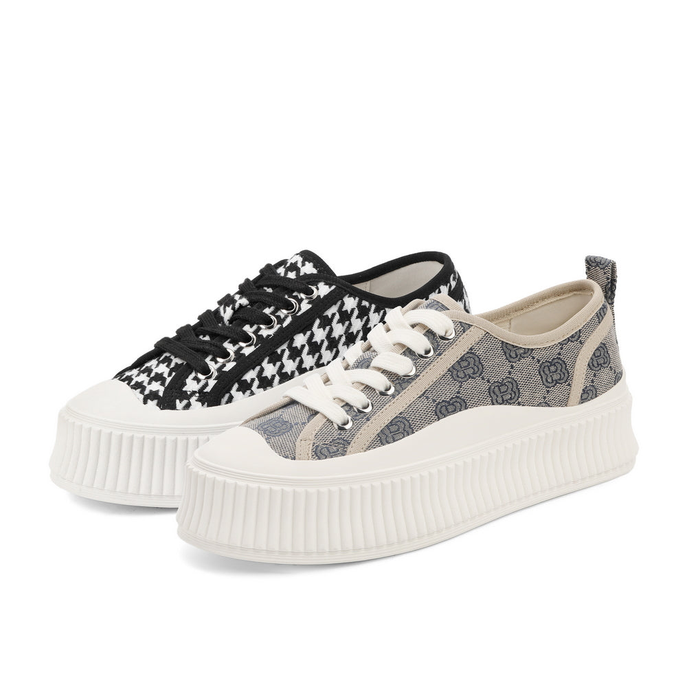 Platform Print Plimsolls Newgew