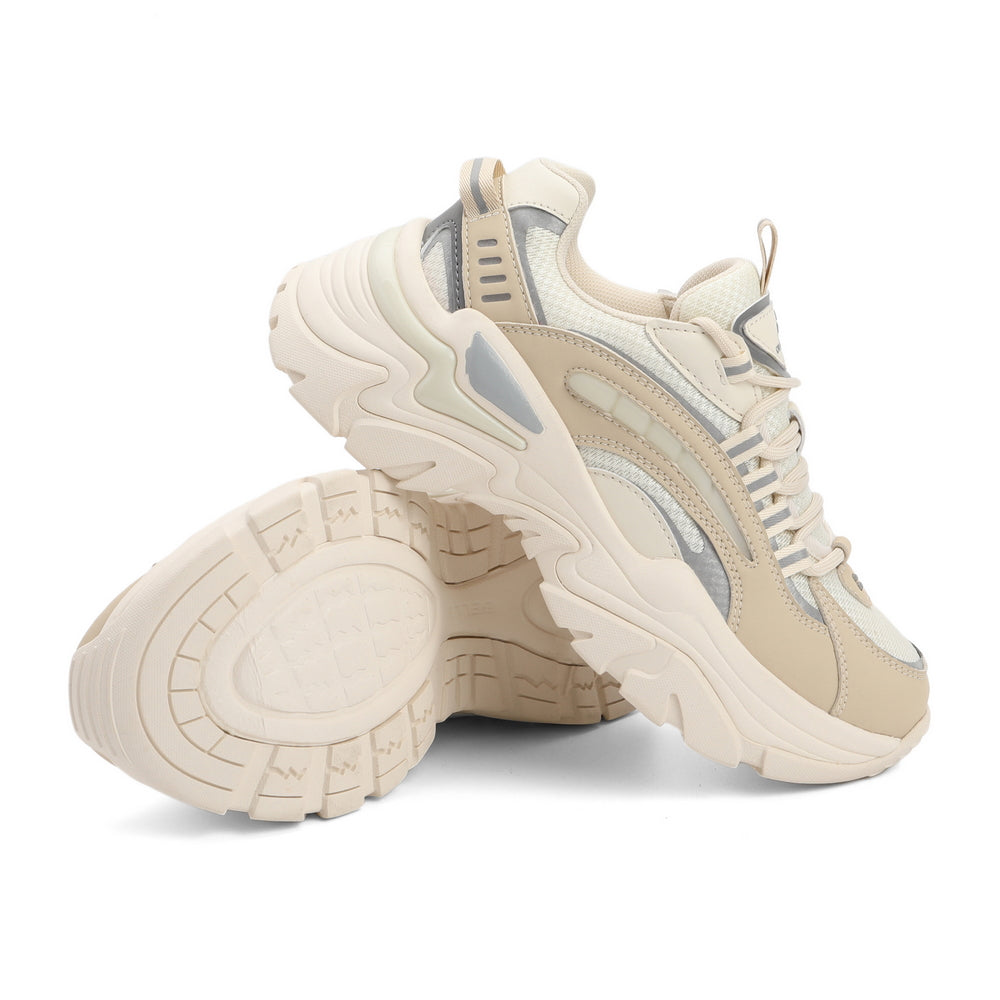 Spliced Pattern Chunky Sneakers Newgew
