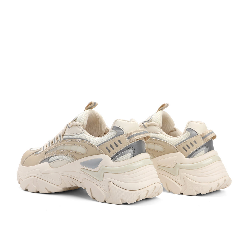 Spliced Pattern Chunky Sneakers Newgew