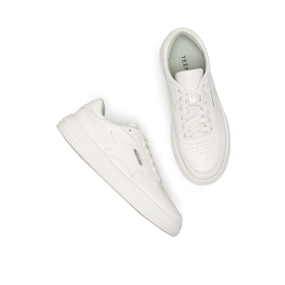 White Casual Shoes With Star Pattern Decoration Newgew