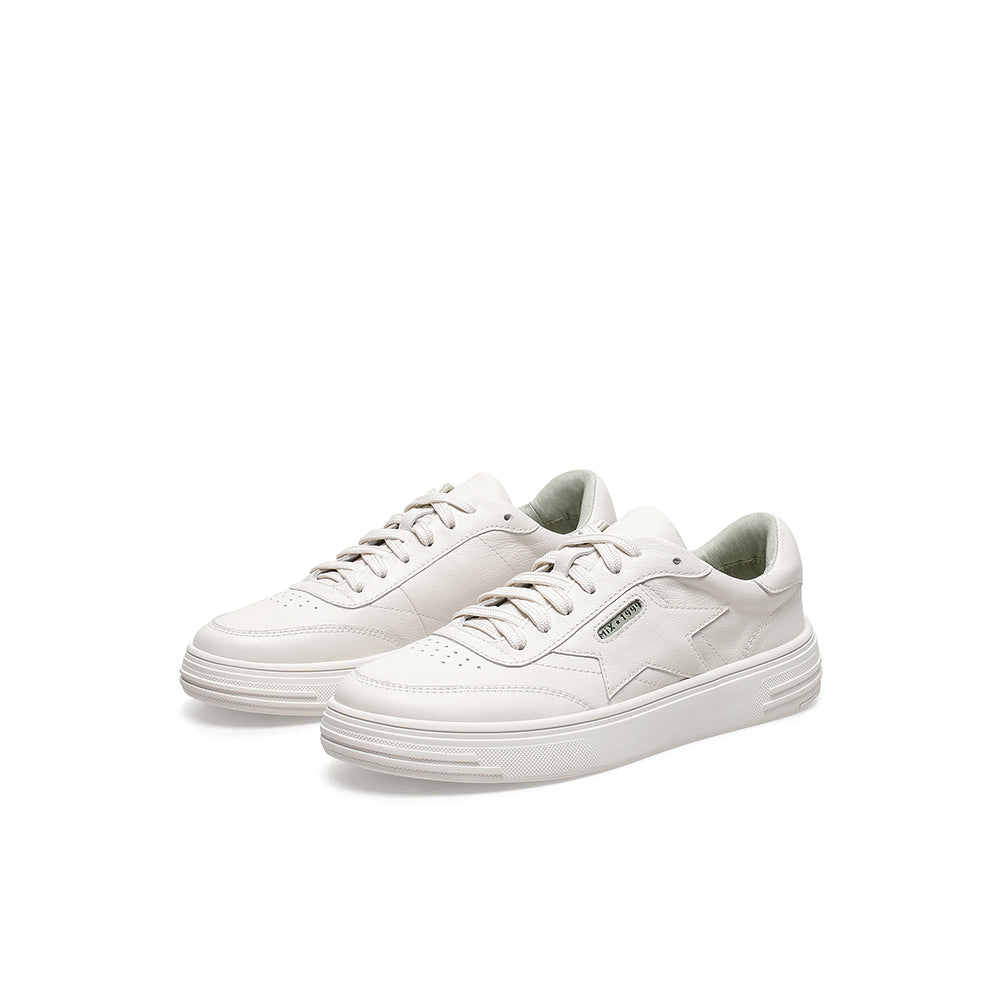 White Casual Shoes With Star Pattern Decoration Newgew