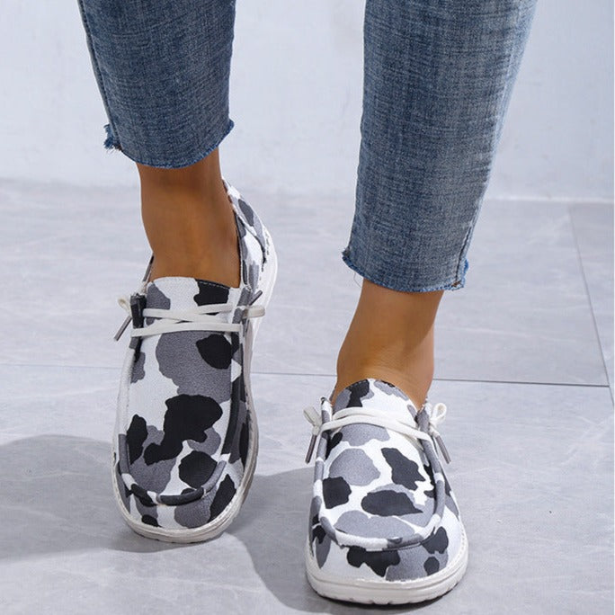 Casual Lace-Up Loafers Canvas Shoes Newgew