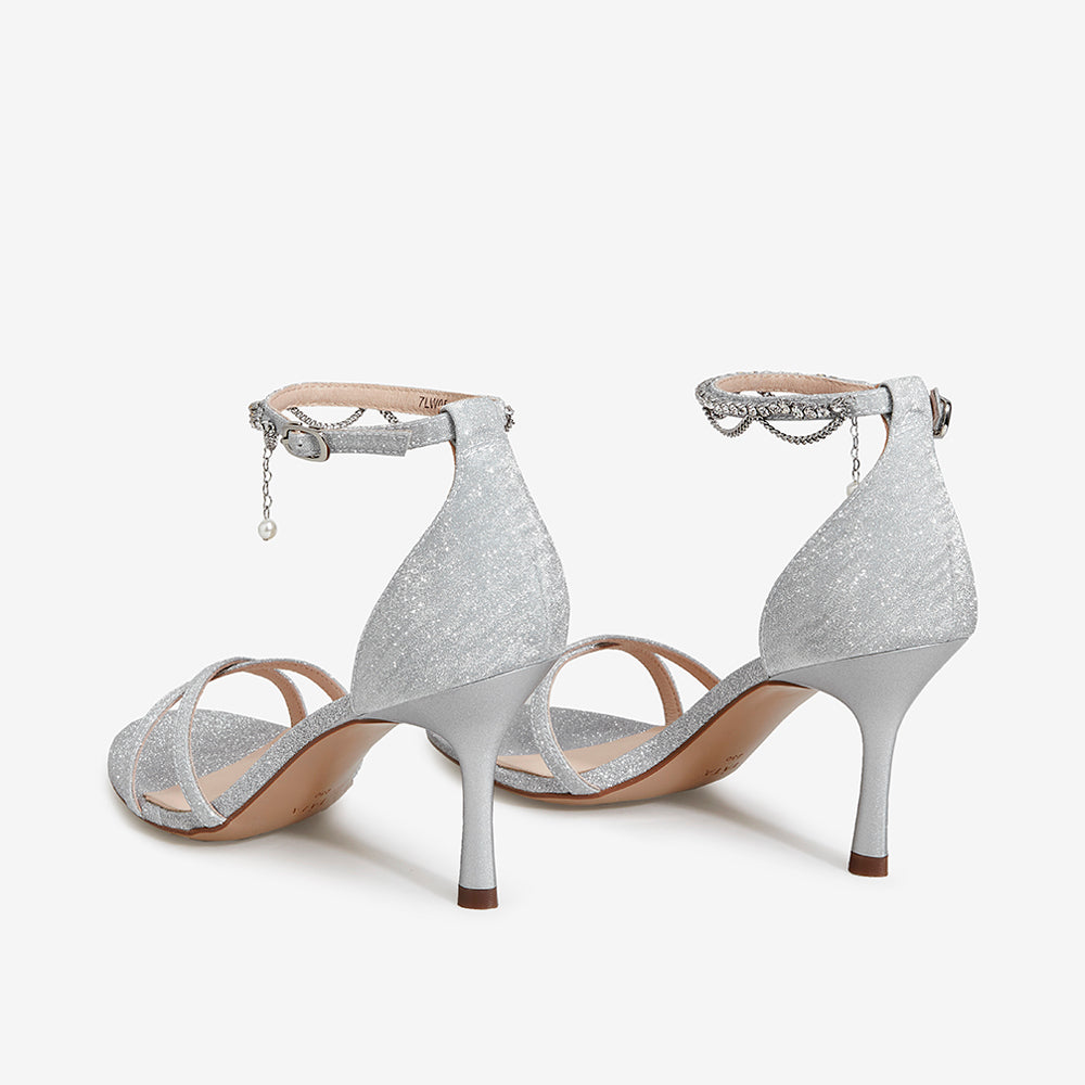 One-Word Belt With Chain Sandals Newgew