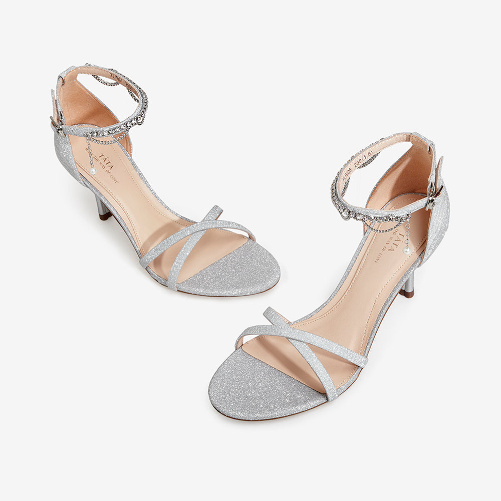 One-Word Belt With Chain Sandals Newgew