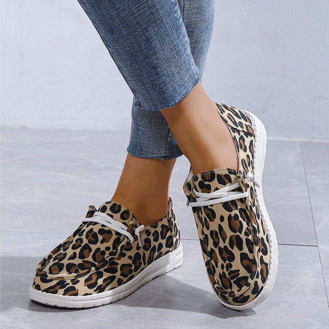 Casual Lace-Up Loafers Canvas Shoes Newgew