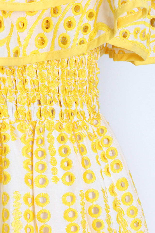 Tulum Off Shoulder Eyelet Dress Newgew