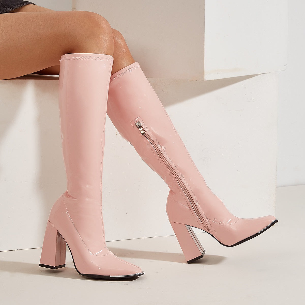 Chunky Heeled Boots Newgew