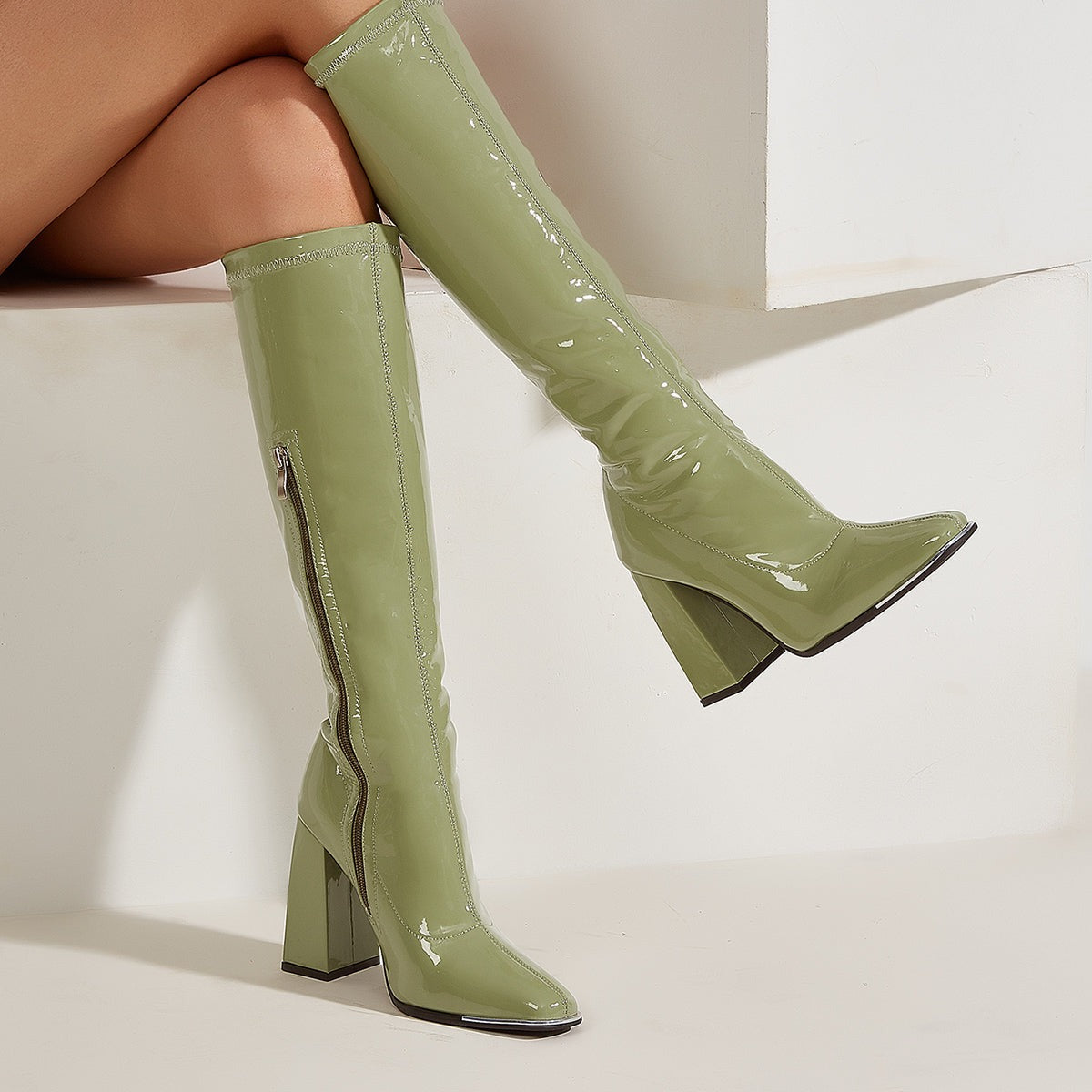 Chunky Heeled Boots Newgew
