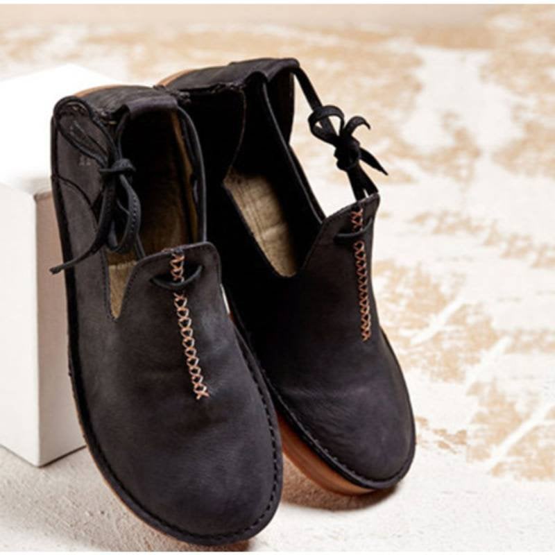 Super Comfort Round Toe Casual Lace-Up Flat & Loafers Newgew