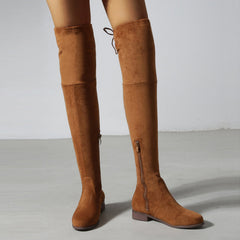 Low Heeled Round Toe Over-knee High Boots Newgew