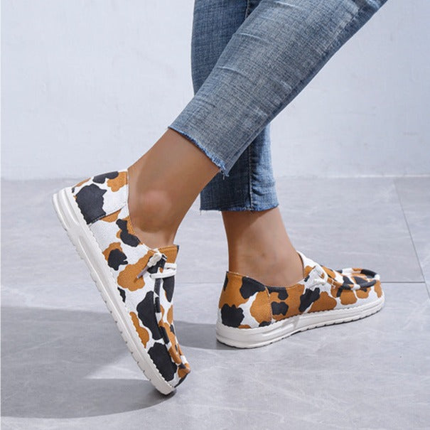 Casual Lace-Up Loafers Canvas Shoes Newgew