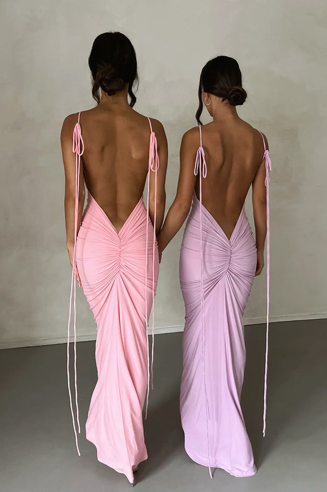 Veronica Backless Maxi Dress Newgew