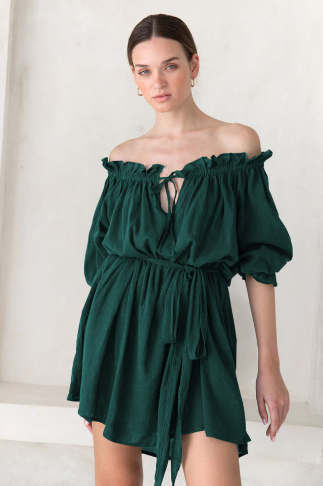 Vacay Off Shoulder Boho Mini Dress Newgew