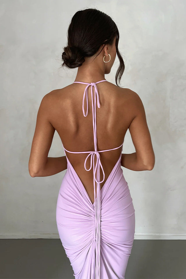 Veronica Backless Maxi Dress Newgew